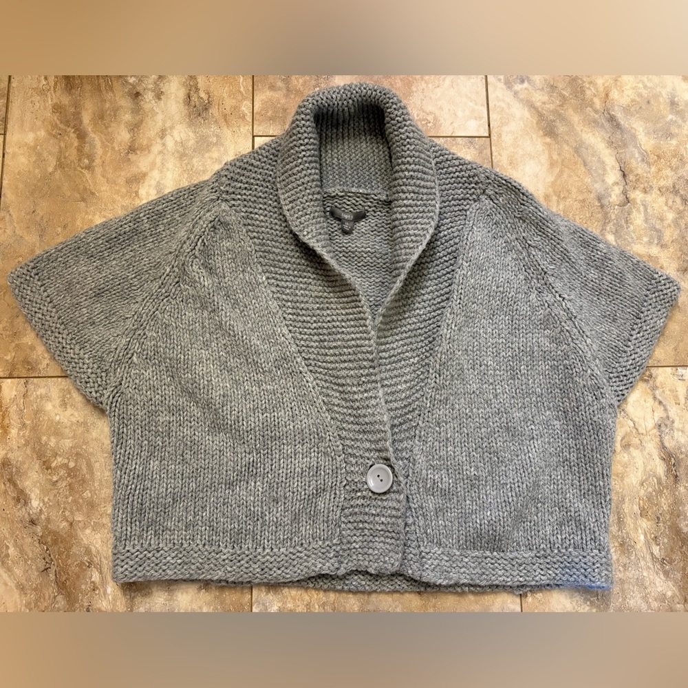 NWT Apt. 9 Light Heather Gray Cropped Knit Cardigan Sweater Women’s XL